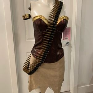 Halloween hot girl warrior costume set with props